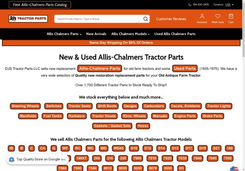 DJS Tractor Parts capture - 2025-04-16 21:21:50