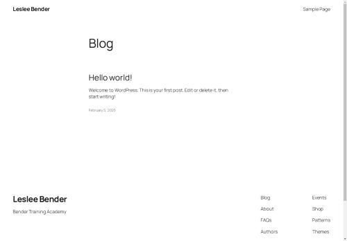 Bender Training Academy capture - 2025-04-17 04:17:22