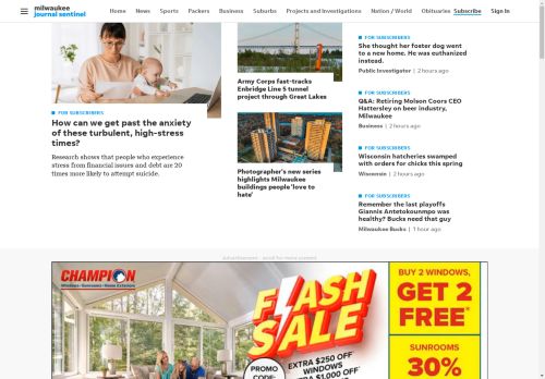 Milwaukee Journal Sentinel capture - 2025-04-17 08:09:02