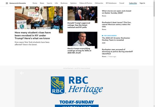 Democrat and Chronicle capture - 2025-04-17 08:11:04