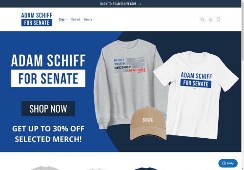 Adam Schiff Official Merch capture - 2025-04-17 15:19:08