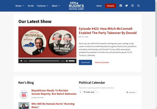 Ken Rudin's Political Junkie capture - 2025-04-18 02:33:00