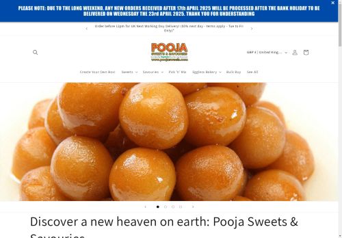 Pooja Sweets & Savouries capture - 2025-04-19 01:54:35