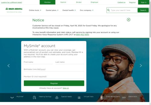 Delta Dental of New Jersey capture - 2025-04-19 08:58:26