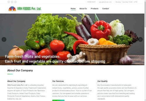 vrhfoodsindia.com capture - 2025-04-19 18:15:15