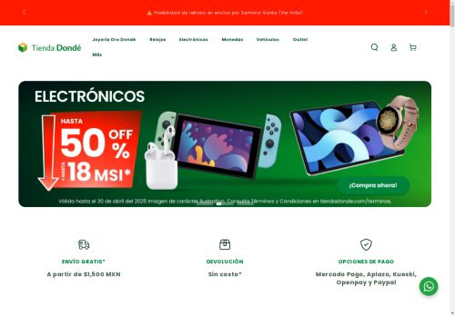 tiendadonde.com capture - 2025-04-20 04:10:32
