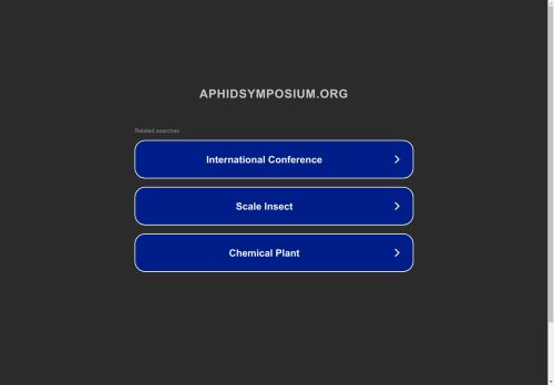 aphidsymposium.org capture - 2025-04-20 05:27:57