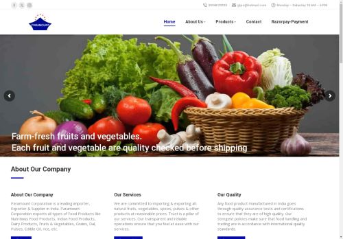paramountexim.com capture - 2025-04-20 05:49:37