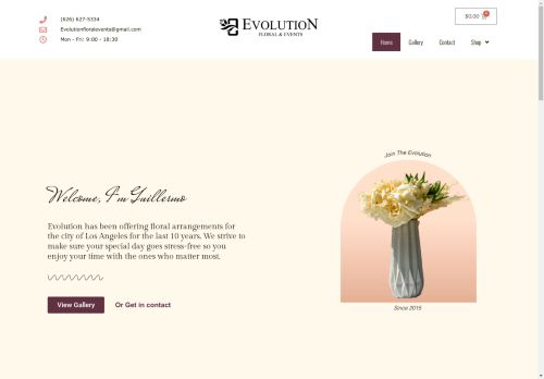 evolutionfloralevents.com capture - 2025-04-24 13:22:25