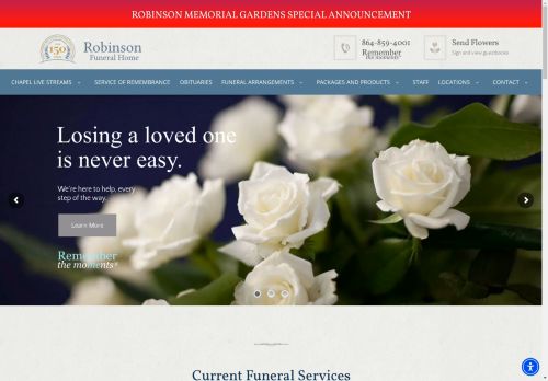robinsonfuneralhomes.com capture - 2025-04-25 09:16:50