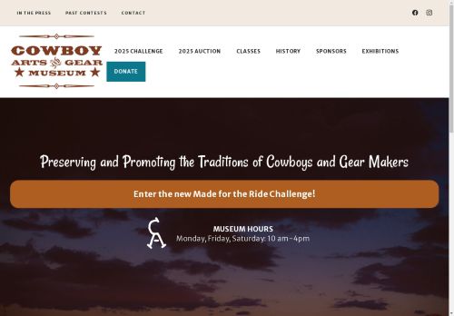 cowboyartsandgearmuseum.org capture - 2025-04-26 10:16:49