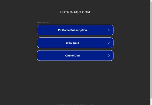 lotro-abc.com capture - 2025-04-26 21:21:50