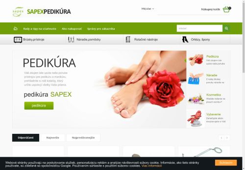 sapex-pedikura.sk capture - 2025-04-29 23:30:37