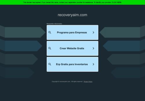 recoveryaim.com capture - 2025-05-01 02:38:20