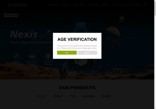 maxcorevape.com capture - 2025-05-01 21:27:45