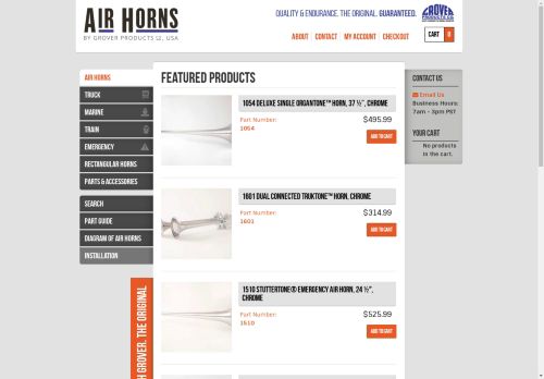airhornsbygrover.com capture - 2025-05-02 22:35:43