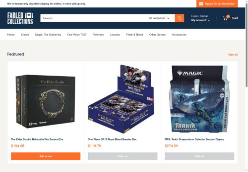 fabledcollections.com capture - 2025-05-06 07:28:03