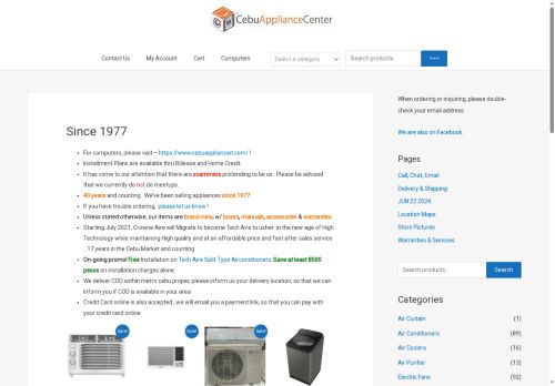cebuappliancecenter.com capture - 2025-05-07 06:55:53