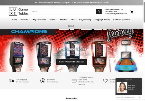 luxegametables.com capture - 2025-05-07 09:00:01