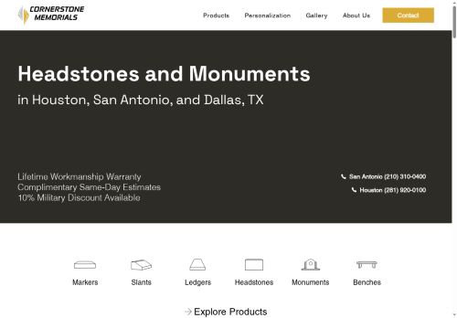 cornerstonememorials.com capture - 2025-05-07 17:49:01