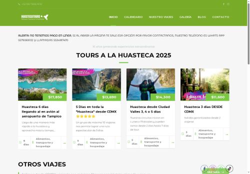 huastecatours.com capture - 2025-05-09 09:01:14