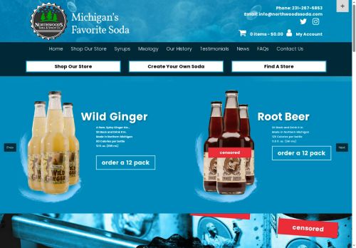 northwoodssoda.com capture - 2025-05-09 17:01:39