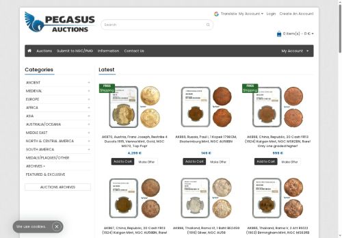 pegasusauctions.com capture - 2025-05-10 21:54:27