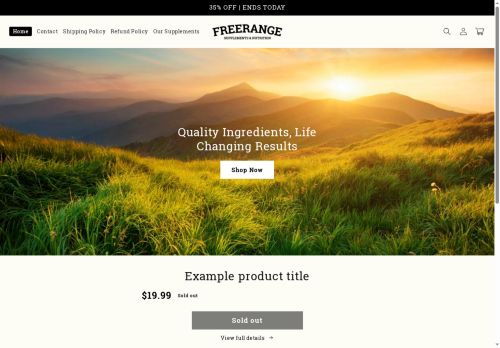 FREERANGE Supplements capture - 2025-05-13 06:20:01