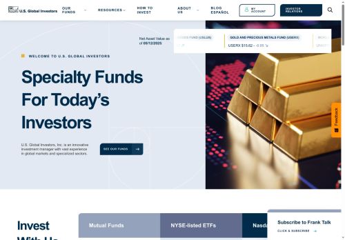 U.S. Global Investors capture - 2025-05-13 06:57:34