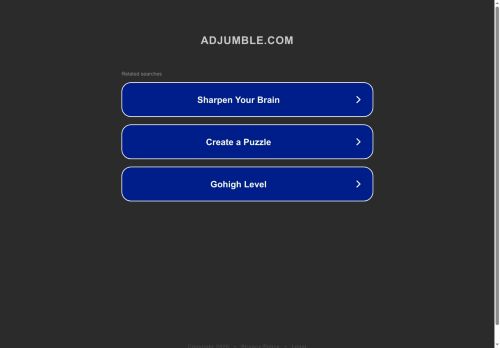 adjumble.com capture - 2025-05-13 23:58:02