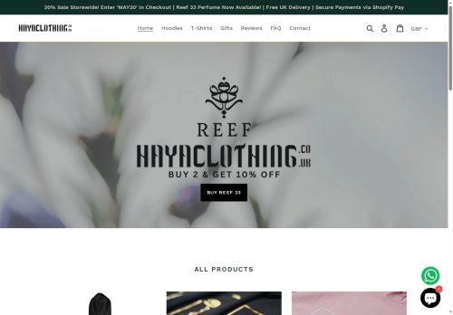 hayaclothing.co.uk capture - 2025-05-14 07:32:52