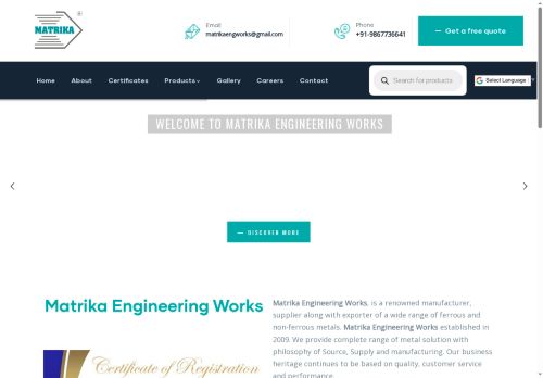 matrikaengineeringworks.com capture - 2025-05-14 09:48:59