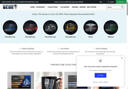 myherowearsbluestore.com capture - 2025-05-14 19:25:53