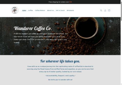 wanderercoffeeco.com capture - 2025-05-17 07:34:16