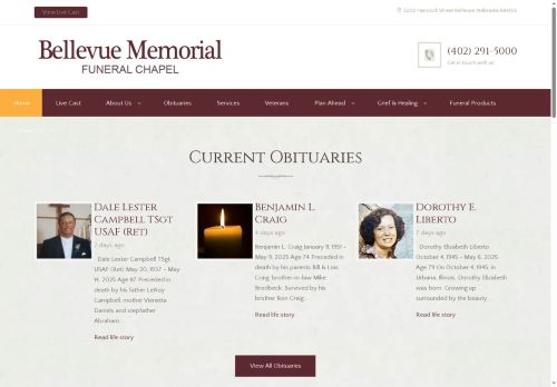 bellevuefuneralchapel.com capture - 2025-05-17 09:33:32