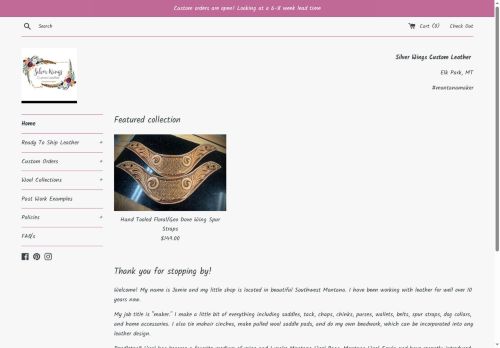 silverwingscustomleather.com capture - 2025-05-17 17:19:35