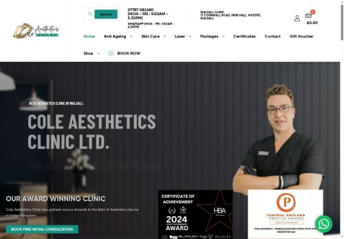 coleaestheticsclinic.co.uk capture - 2025-05-18 02:47:18