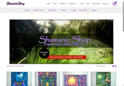 shamanicshop.com capture - 2025-05-20 12:13:24