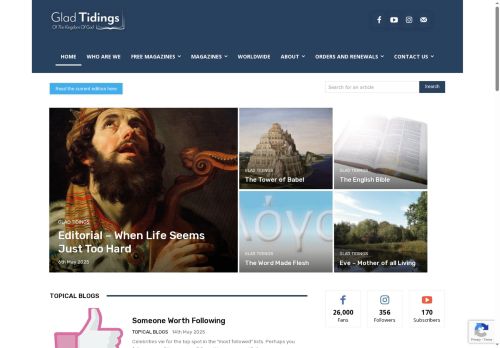 gladtidingsmagazine.org capture - 2025-05-20 13:40:04