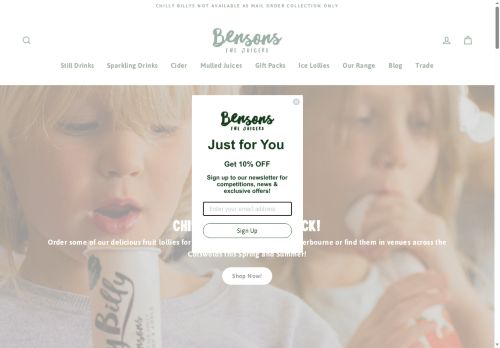 bensonsthejuicers.com capture - 2025-05-21 03:59:05