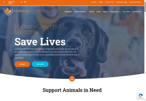 humanesocietyofmacomb.org capture - 2025-05-21 23:02:57