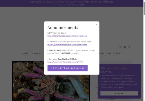 Tarantulaspiders.com capture - 2025-05-24 04:09:56