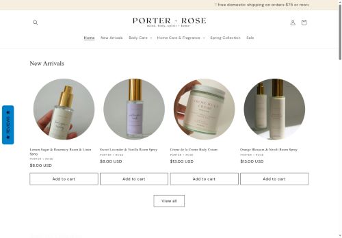 shopporterrose.com capture - 2025-05-26 11:52:59