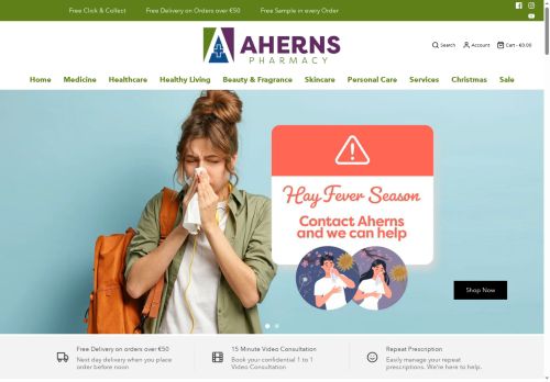 ahernspharmacy.com capture - 2025-05-26 15:26:50