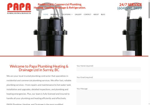 Papa Plumbing Heating & Drainage Ltd. capture - 2025-05-27 08:09:05