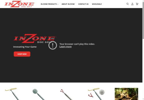 inzonediscgolf.com capture - 2025-05-28 13:03:28