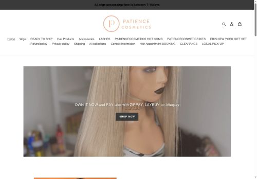 patiencecosmetics.com capture - 2025-05-29 15:03:08