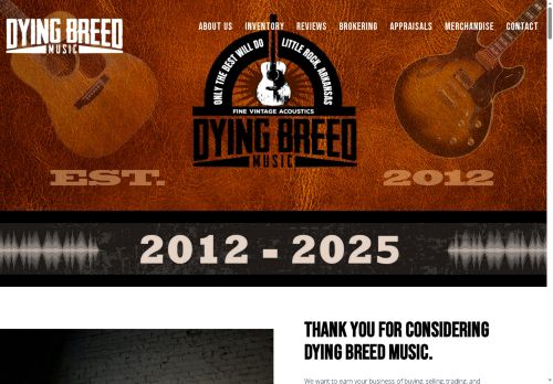 dyingbreedguitars.com capture - 2025-05-29 20:57:53