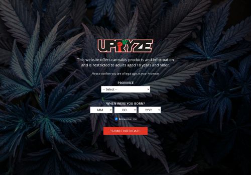 upryzecannabis.com capture - 2025-05-30 07:52:54