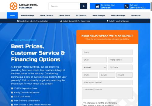 bargainmetalbuildings.com capture - 2025-05-31 05:00:25